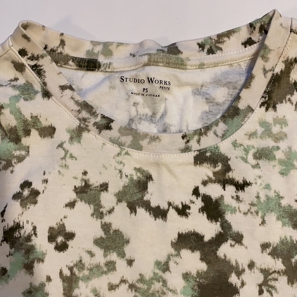 Studio Works Petite Small Crew Neck 3/4 Sleeve Tee Shirt D4 - Picture 4 of 13